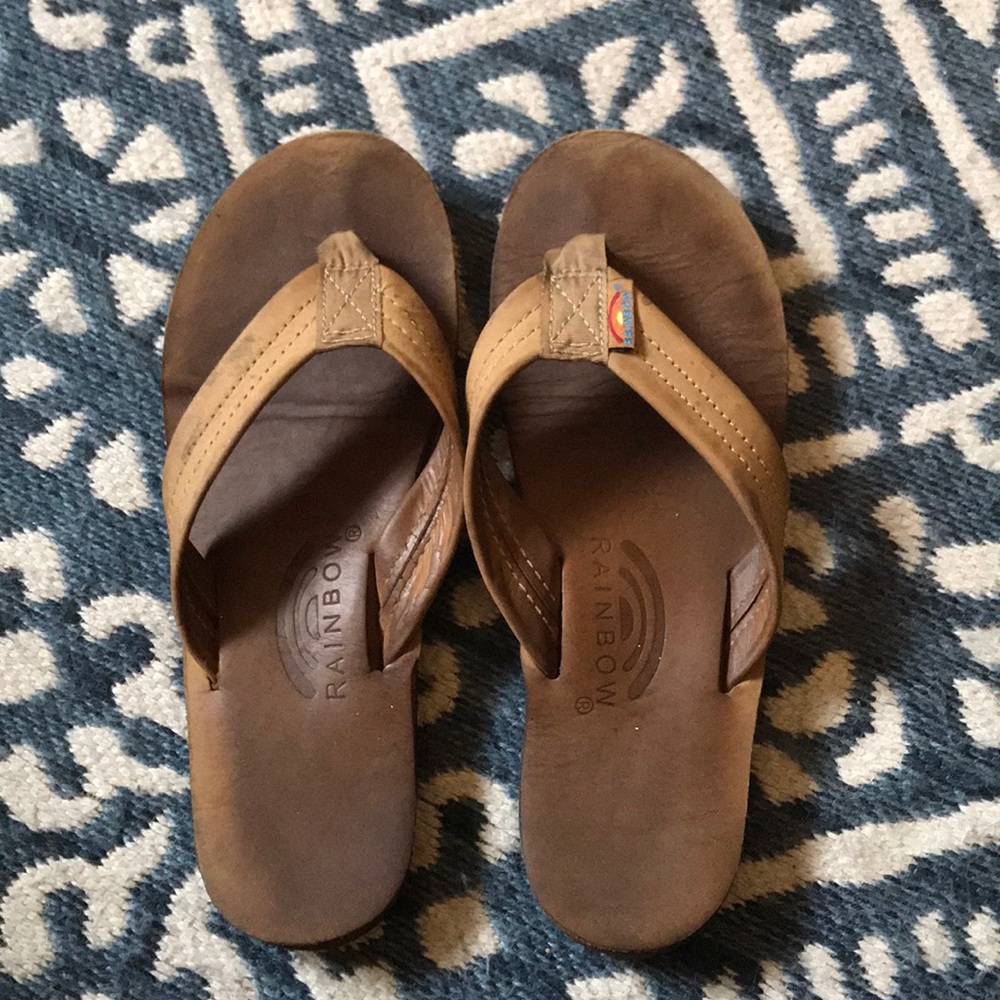 Rainbows flip flops